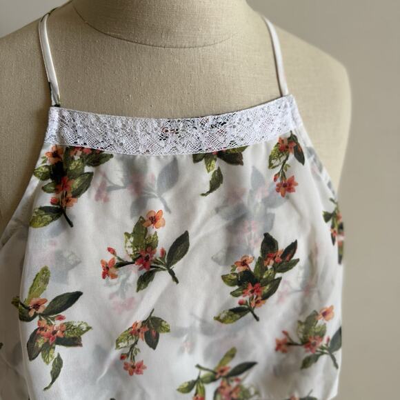 Y2K Vintage Abercrombie & Fitch Women's Medium Shirt Cami Babydoll Fairy Sheer - Picture 2 of 12